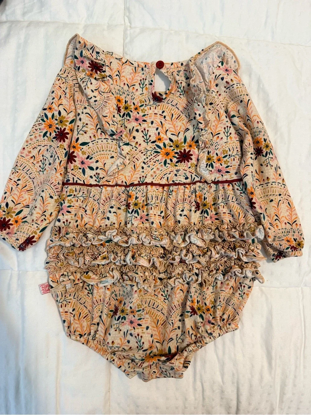 Ruffle Butts peach toned